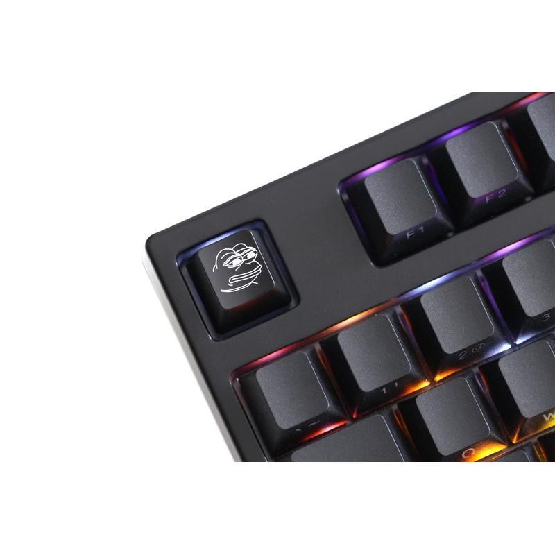 KPREPUBLIC Novelty Shine Through Keycaps ABS Etched Back lit Black
