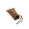 Leather Drawstring Pouch multipurpose Medieval coin waist bag, Vintage Brown,