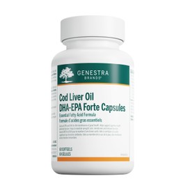 Genestra Brands Genestra Brands - Cod Liver Oil DHA/EPA Forte Capsules - Blend of DHA, EPA, and Vitamins A and D - 60 Softgel Capsules