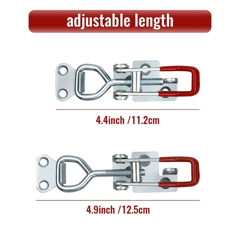 2 PCS Heavy Duty Toggle Clamp Latch 4002 Adjustable Latch