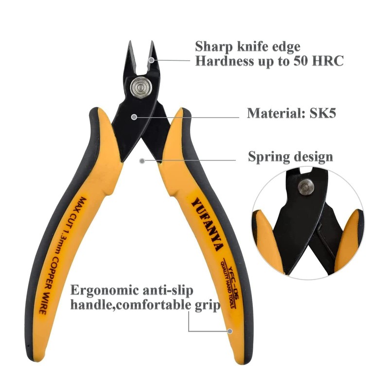 1pcs Mini Wire Cutters-Flush Cutters,Small Side Cutting Pliers,Flush Pliers Diagonal