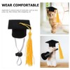 LUOZZY 8 Pcs Dog Graduation Caps with Tassel Small Dog