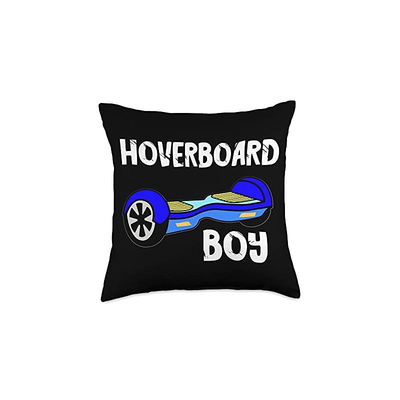 Hoverboard Boy Hover Electric Scooter Balance Board Skater Throw Pillow