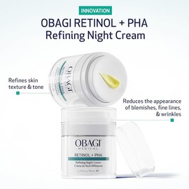 Obagi Medical Retinol  PHA Refining Night Cream - Clnicamente probada, de doble accin, crema facial antienvejecimiento durante la noche para una piel 