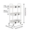 Laiensia 3-Tier Rolling Cart with Wheels,Multifunction Utility Storage carts, Kitchen
