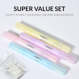 Nail Polish Corrector Pen, 4Pcs Nail Polish Remover Tool with 20pcs Tapered Refill Tips, Nail Polish Correction Nail Edge Cleaning Pen for Nail Art DIY