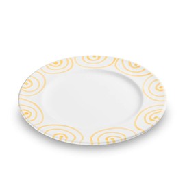 GMUNDNER KERAMIK Dessert Plate Gourmet Diameter 22 cm Flamed Yellow Crockery Handmade in Austria