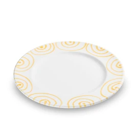 GMUNDNER KERAMIK Dessert Plate Gourmet Diameter 22 cm Flamed Yellow Crockery Handmade in Austria