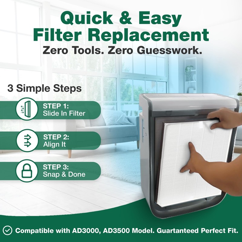 Air Purifier Filter Replacement – Compatible with Air Doctor Models