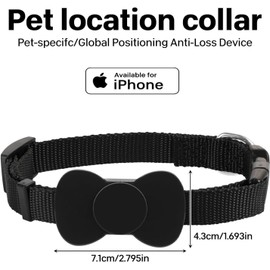 Cat Tracker, Waterproof Pet Tracker for Cats, Cat GPS Tracker Collar with Safety Elastic Buckle, Compatible with Apple Find My App (Only iOS), No Monthly Fee, pink