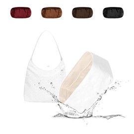 19Neat Thin Hobo Bag organiser Insert, Lightweight Purse Inner Compatible with Bohème Hobo Bag, Waterproof Dupontpaper Surface and Silky Satin Lining (Craie)