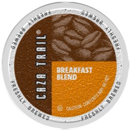 Caza Trail Coffee, Breakfast Blend, 100 Single Serve Cups , 0.31 Ounce (Pack of 100)