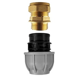 mdpe Water Supply Pipe Connector/Fittings/Joiners to Copper Pipe connectors (20mm mdpe straight-15mm Copper Straight)