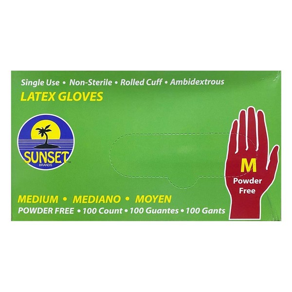 Sunset SmoothTouch Powder Free Gloves Size Medium
