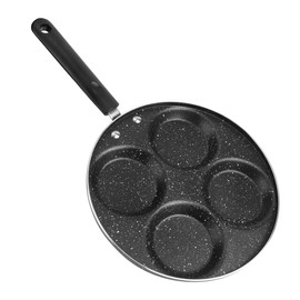 Fried Egg Pan, Household Aluminum Breakfast Omelet Pancake Frying Pan, 4 Cups Egg Burger Pan, Non-Stick Cooking Pan with Handle, Skillet Pan Egg Cooker