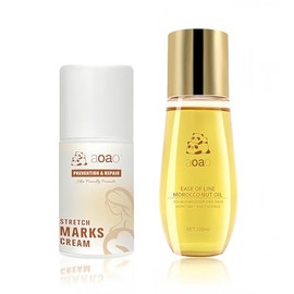 AOAO Maternity Body Oil for Stretch Mark Prevention & Reduction, Hydrating Skin Care | Stretch Mark Cream for Pregnancy | Repair, Firming & Smoothing Fine Lines Essence Oil (2_Pack/150ml)