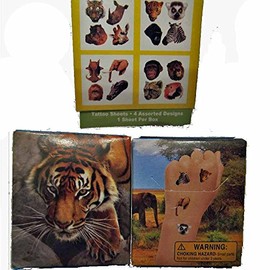 Wild Animal Tattoos in a Box, 24 Count Party Favors