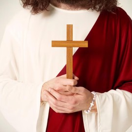 Christian Gifts for Women Men Natural Stone Cross Beads Bracelet Catholic Religious Gifts for Women Mother Daughter Sister Girlfriend Grandma Wife (A: pink cross bracelet)