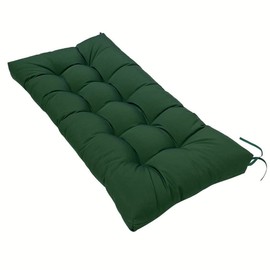 SEAHOME Waterproof Indoor/Outdoor Garden Bench Seat Cushions,Tufted Loveseat Cushion for Patio Furniture,Swing, Wicker, Garden Bench, Indoor, Shoe Storage, Window (51.1 X 19.6 Inch, Dark Green)