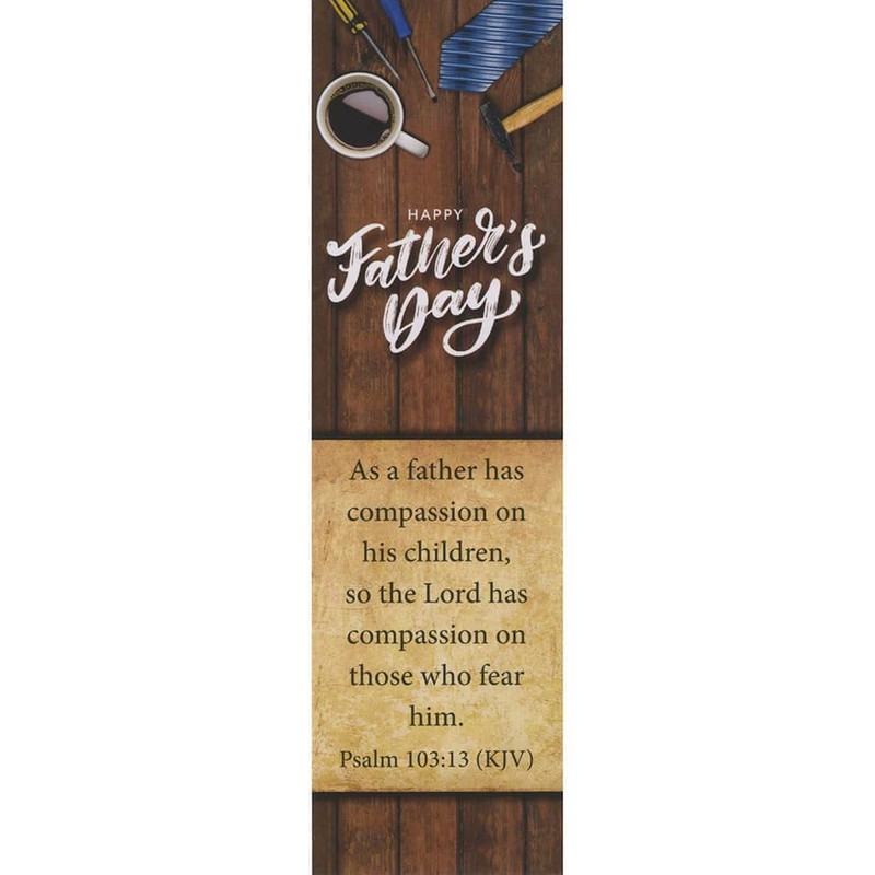 25 Pcs Happy Father's Day Scripture Inspired Bookmarks
