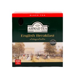 Ahmad Tea 100 Teabags, English Breakfast, Black Tea, 1 x 100 Envelop Teabags