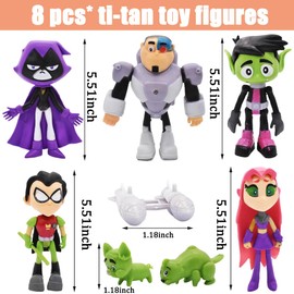 ZPSOSPZ Beast teen figure 5pcs Cartoon Figures, Ti-tan Theme Action Figures Collection Figure Model Doll Gift For Table Desk Decoration Accessories, Christmas Easter Birthday Gift