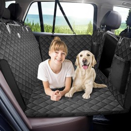 Overseas in Stock Back Seat Extender for Dogs, Foldable Dog Car Seat Cover Hard Bottom for Back Seat Large Space, Dog HammockSize: 132*61CM, Color: Black