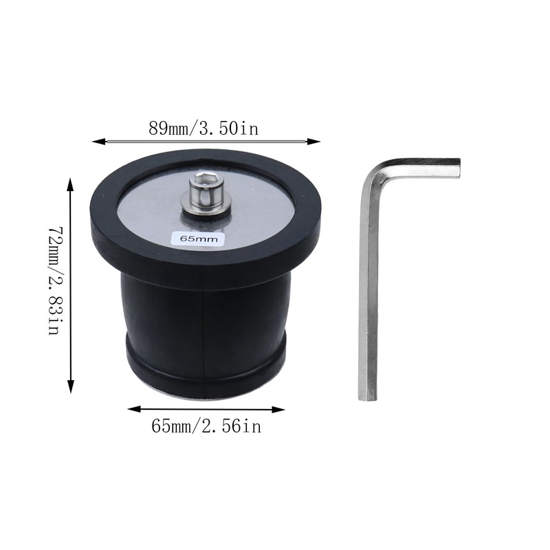Pastlla Expandable Mechanical Seal Rustproof Cleanout Pipe Plug, Removable Handle