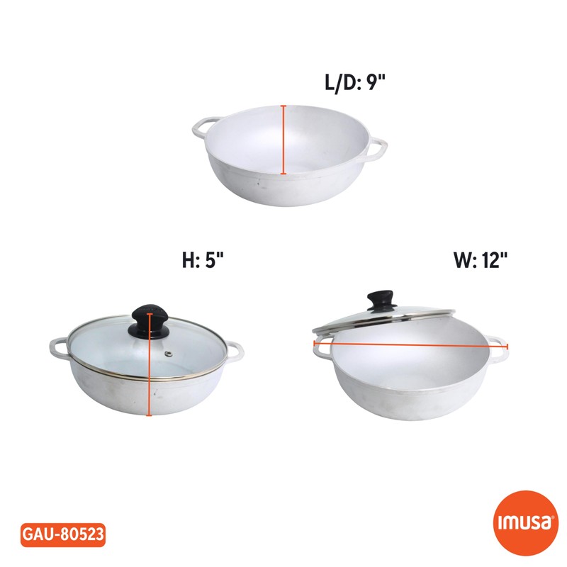 IMUSA 2.6Qt Basic Caldero w/Glass Lid - 22cm