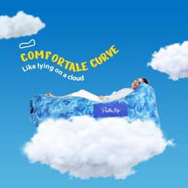 Inflatable Lounger Air Sofa Couch, Portable Beach & Camping Chair, Water Proof Couch for Backyard Picnics Hiking Outdoor Music Festivals Camping Beach Traveling, Lightweight and Easy Setup, Orange