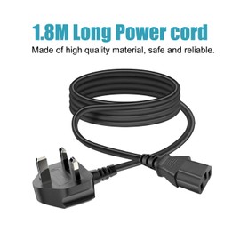 Power Cable Replacement for QTX QT15SA QR15BT QX15PA QR12PA 178.868UK QX12PA Speaker ‎103.120UK ‎103.122UK Q240 Amplifier UK Mains 3pin AC Power Cord Lead Plug