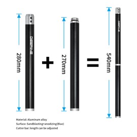 DEEFIINE Carbide Wood Lathe Truning Tools Grip Handle and Extension Handle, Accept 10mm Square Turning Tool bar