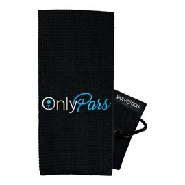 Wolf Golf Towels - Toalla de golf Only Pars - Accesorios de golf para hombres - Regalos de golf para hombres - Toalla de golf divertida bordada