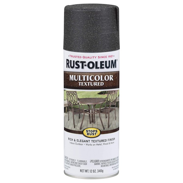 Rust-Oleum 223525 Stops Rust Multi-Color Textured Spray Paint, 12 Ounce (Pack of 1), Aged Iron, 12 Fl Oz