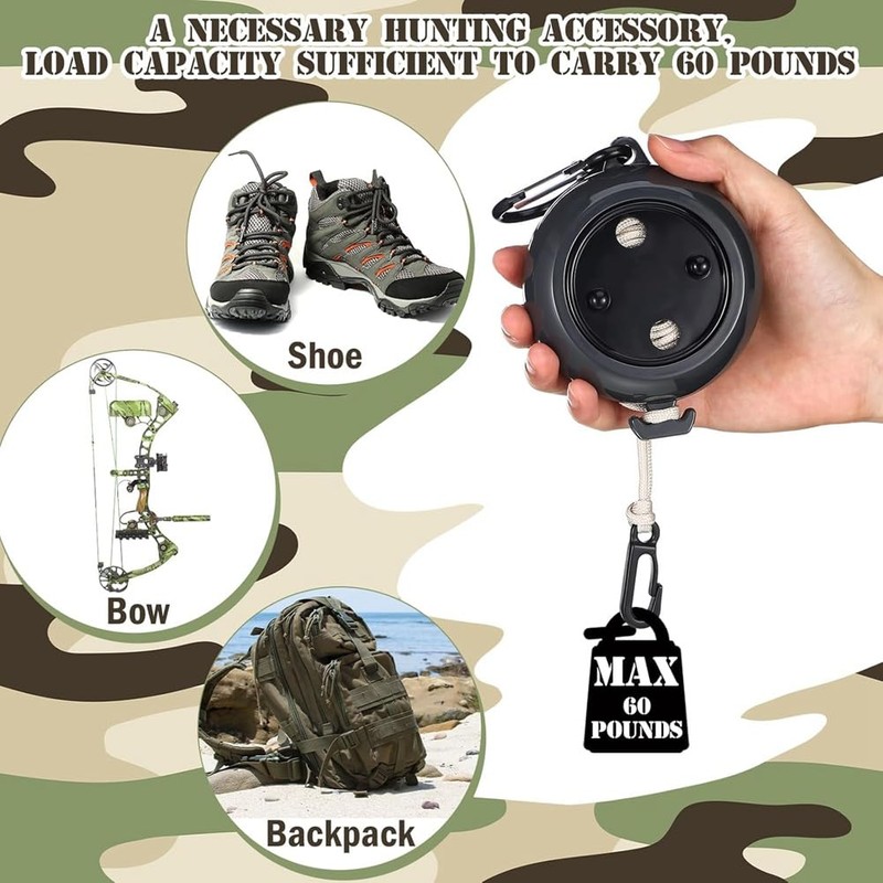 Snblzhef 2 Pcs Tree Stand Gear Hoist 29.5 Ft Retractable