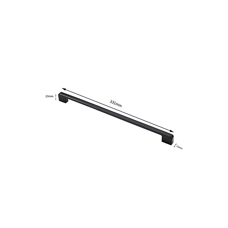 Zinc Alloy Matt Black Handle Cabinet Door Handles and Pulls