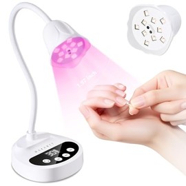 Makartt Lámpara de uñas LED UV: Lámpara de uñas portátil inalámbrica de 50 mW/cm² para gel X y uñas a presión, secador de uñas USB recargable con sens