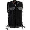 Milwaukee Performance Men's SOA Leather Trim Side Lace Denim Vest