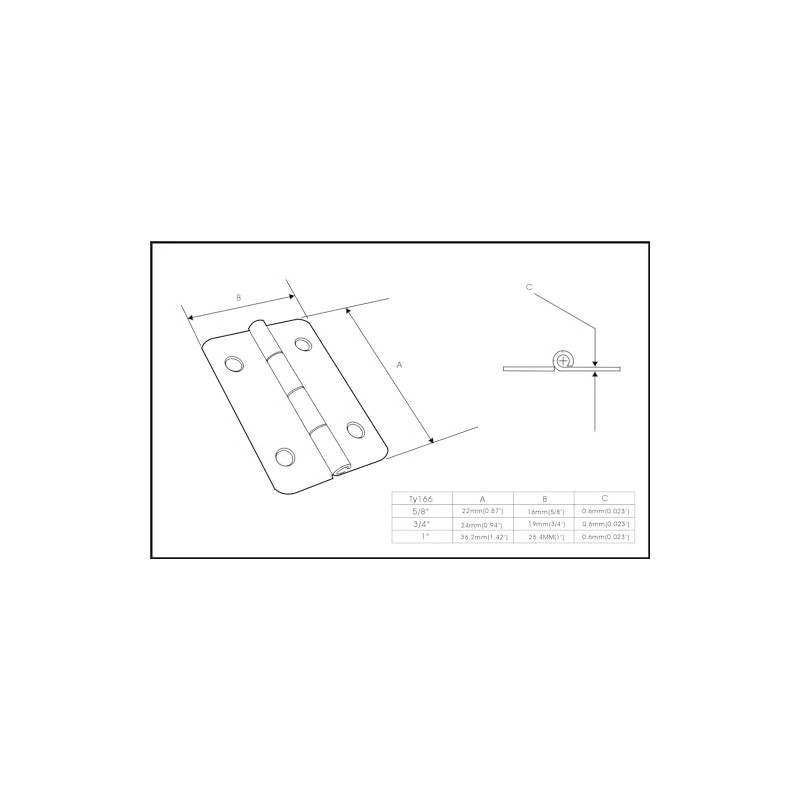 QCAA Solid Brass 180 Degree Mini Hinges, Jewery Box, Cabinet
