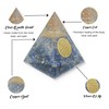 GEMSCITE Lapis Lazuli Orgonite Pyramid, Orgone Healing Crystal Pyramid, Crystal