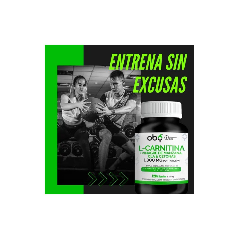 Quemador Grasa Con L Carnitina, Vinagre Manzana, Oby 120 Cap