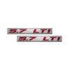 ERPART 5.7 LT1 RED on Silver Highly Polished Real Aluminum