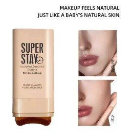 Base De Maquillaje, Corrector Y Contorno En Barra + Pincel