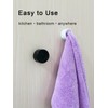 THSIREE 6pcs Push Hooks for Towel, Self-Adhesive Kitchen Towel Holder,