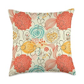 Pioneer Country Farm For Woman Vintage Turquoise Floral Throw Pillow