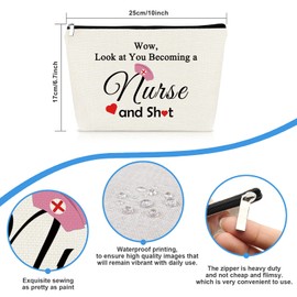 Nurse Practitioner Gift Makeup Bag Funny Nurse Gift Nursing Student Gifts Nursing School Graduation Gifts Travel Cosmetic Bag New Nurses Registered Nurse Gifts Future Nurse Christmas Nurses Week Gift