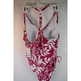 Kona Sol Women's Side Cinch Ring Back One Piece Swimsuit - Kona Sol - Pink - Medium