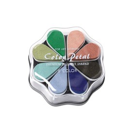 WUMUZAI 8 Colors Stamp Ink Pad, Washable Ink Pads for Stamping, Rainbow Stamp Pads, Craft Thumbprint Ink Pad, Color Petal Ink Pad Set for Rubber Stamps, Card Making, Scrapbook, Journal, 1023