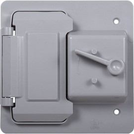 Bell PTC521GY 2-Gang Weatherproof Switch and Outdoor Outlet Cover, Gray Polycarbonate GFCI and Toggle Switch Covers for Home Improvement, Outdoor Electrical Box Protection, UFAST 8-in-1, NEMA 3R