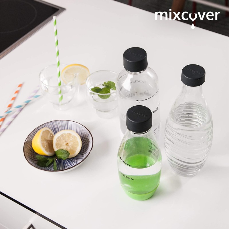 mixcover Lid Compatible with SodaStream Plastic Bottles PET Plastic Bottles